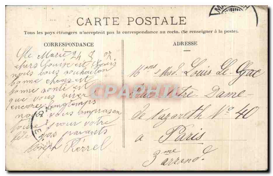 CPA Fantaisie Enfants — Back