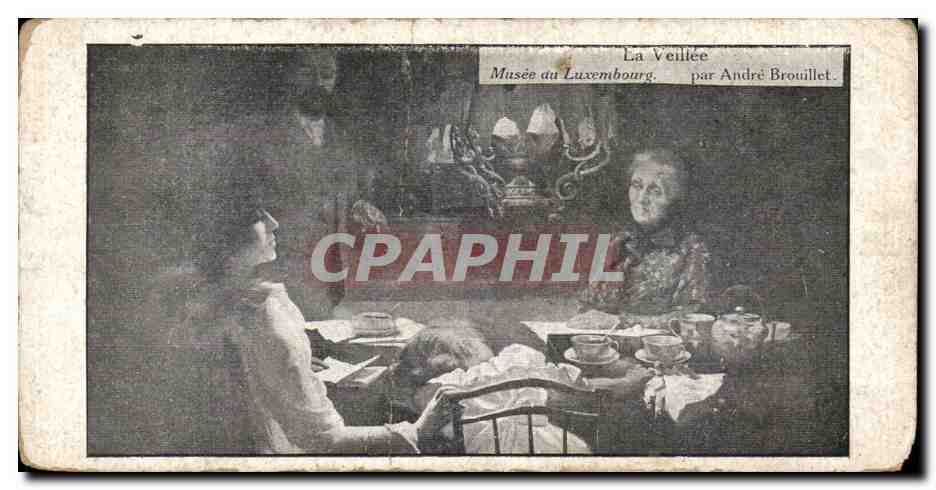 Vintage Postcard Fantasy The Eve Museum of Luxembourg Andre Brouillet