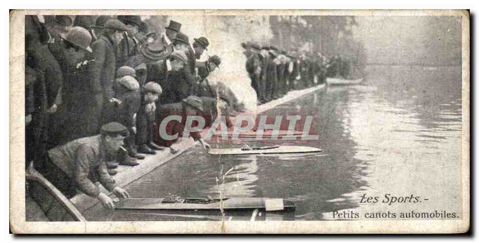 CPA Fantaisie Les sports Petits canots automobiles
