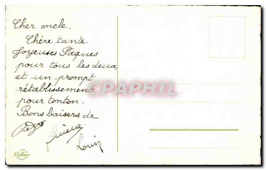 CPA Fantaisie Fleurs Muguet Paques — Back