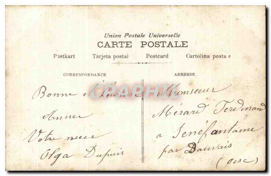 CPA Fantaisie Femme  — Rückseite
