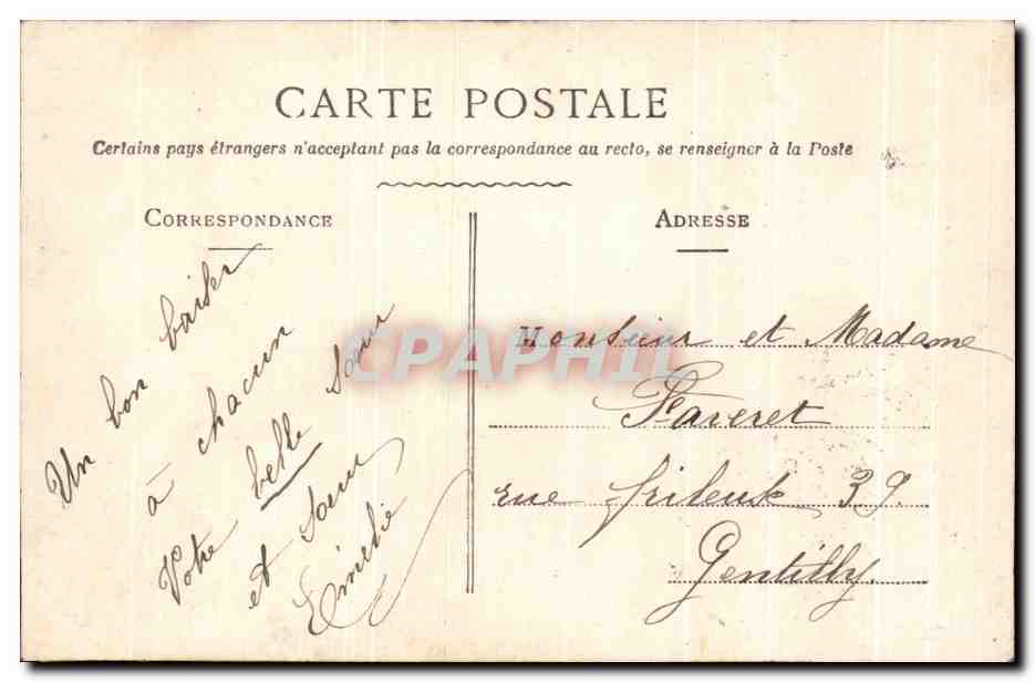 Frau mit Blumenkorb — Geburtstag — ELD n°4058 — Rückseite