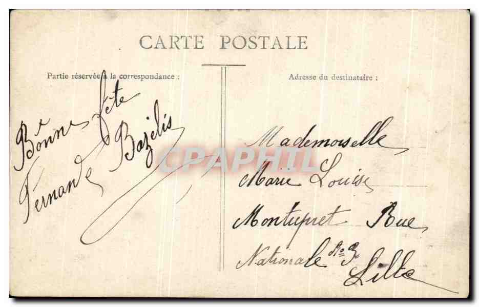 Jeune femme en robe rose — studio J.M.T. — n° 414 — Verso