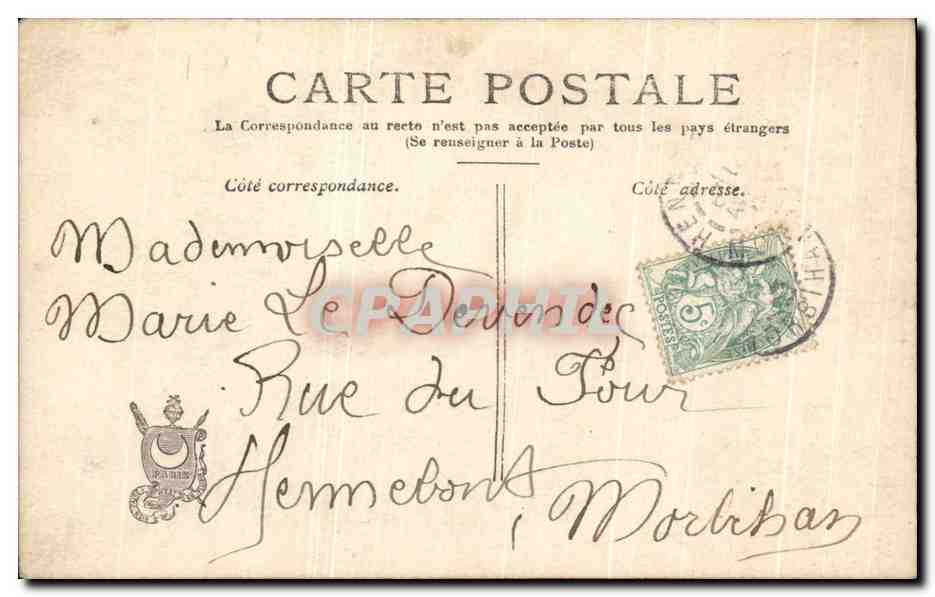 CPA Fantaisie Enfant oeuf Paques  — Verso