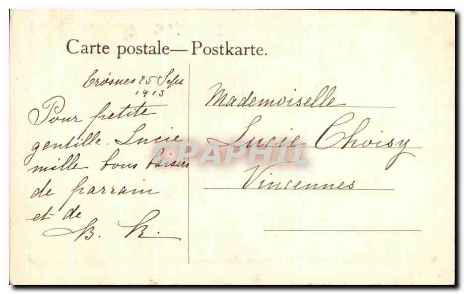 CPA Fantaisie Femme et enfants — Verso