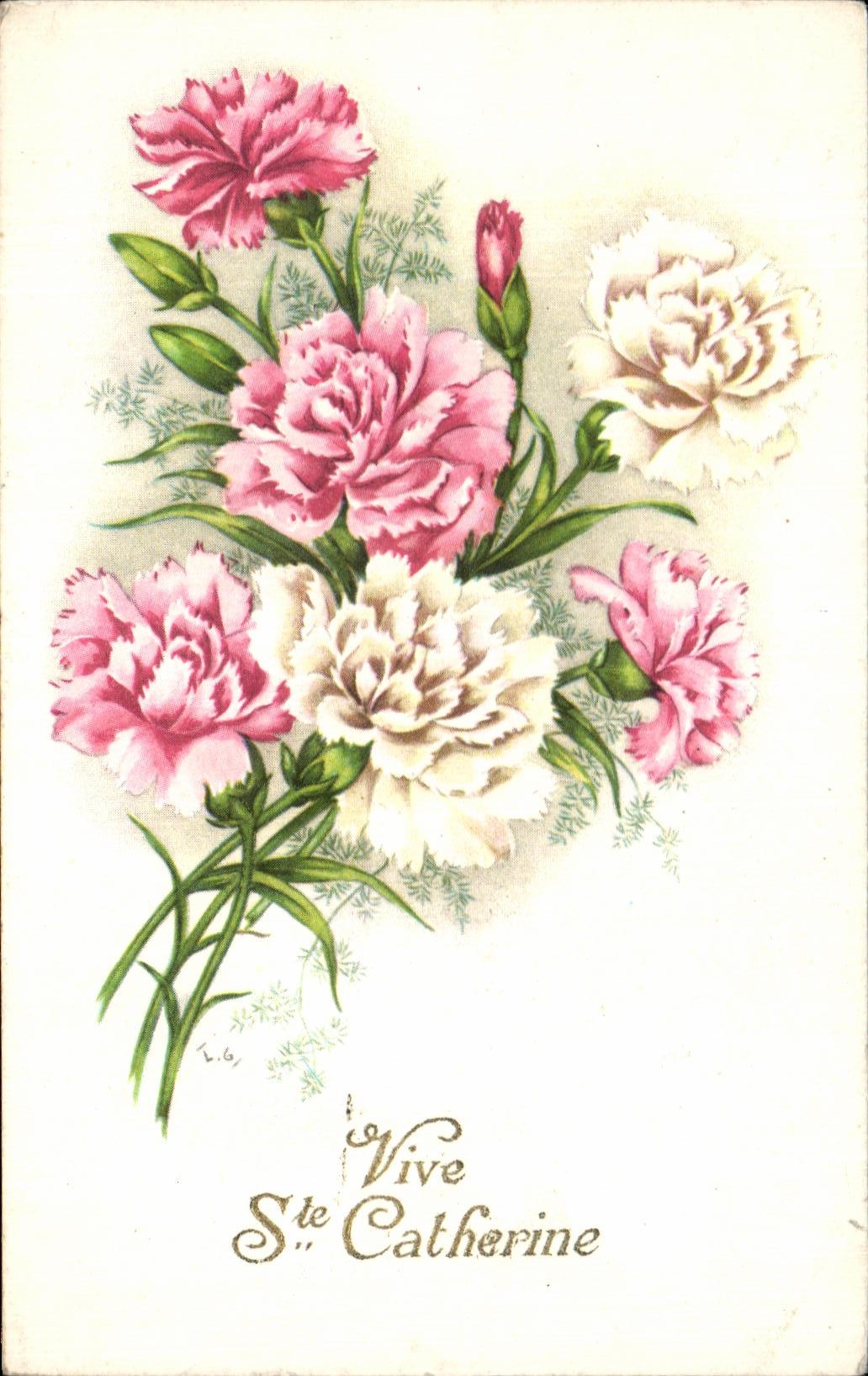 CPA Fantaisie Fleurs Ste Catherine 