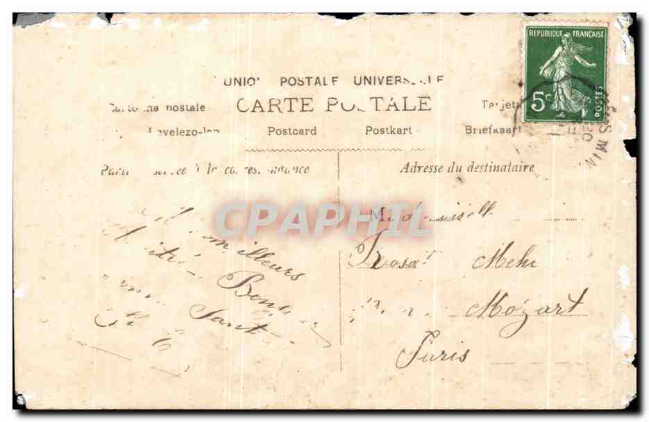 CPA Fantaisie Enfant Oeufs Paques — Reverso