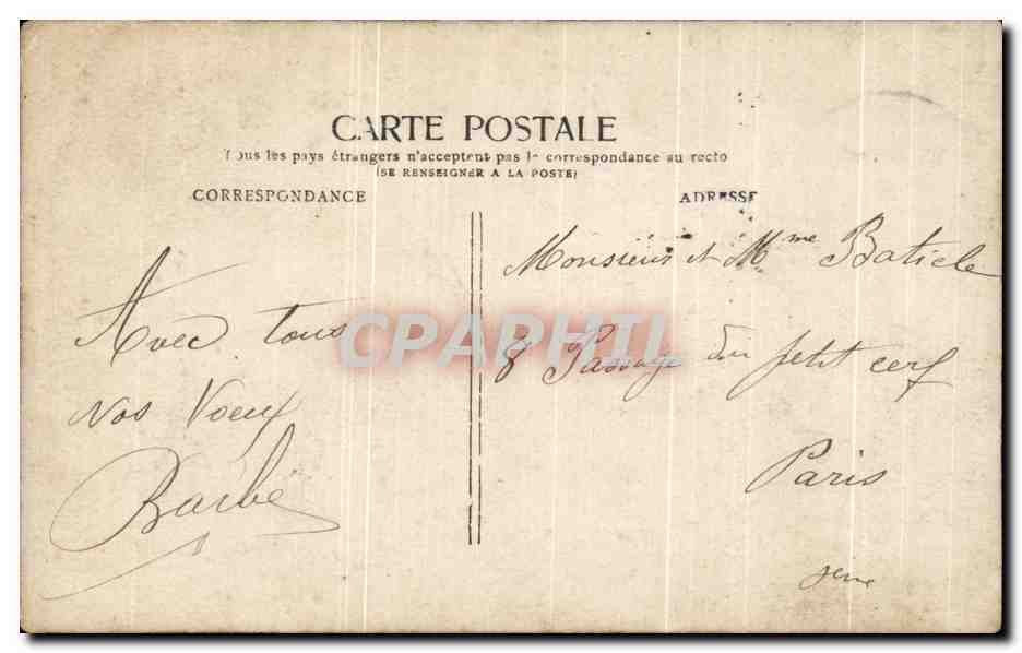CPA Fantaisie Femme  — Rückseite