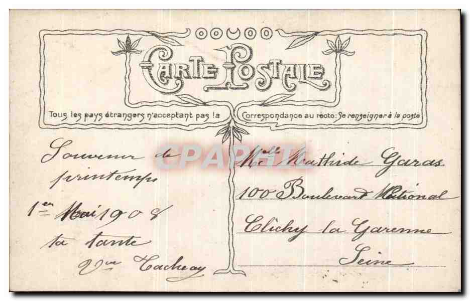 CPA Fantaisie Enfants — Rückseite
