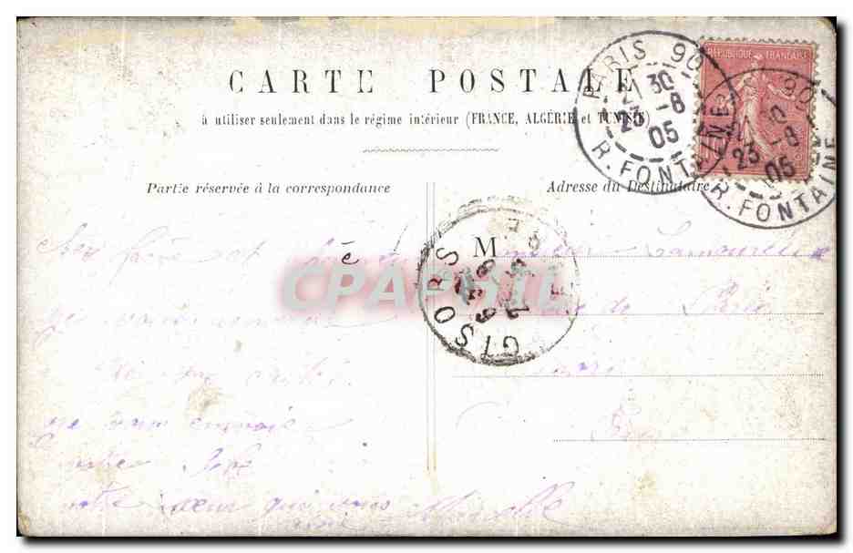 CPA Fantaisie Enfant — Rückseite