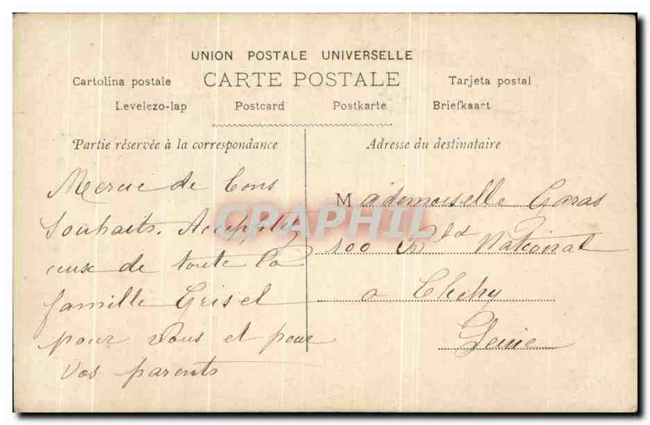 CPA Fantaisie Enfant — Rückseite