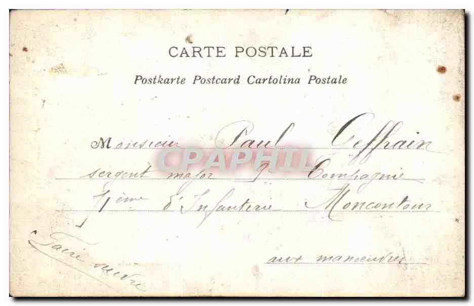 CPA Fantaisie Femme  — Rückseite