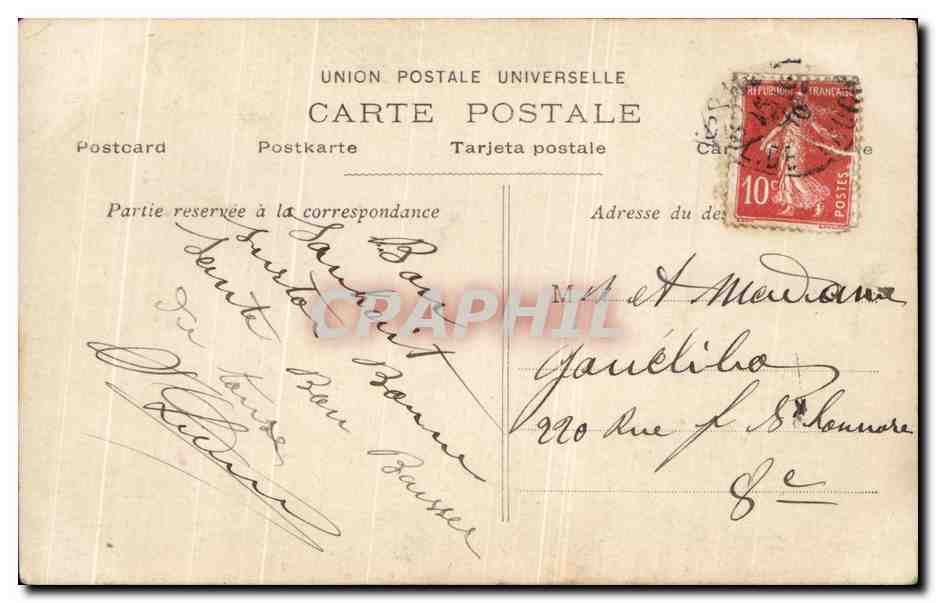 CPA Fantaisie Enfant Bebe Bonne Annee — Rückseite