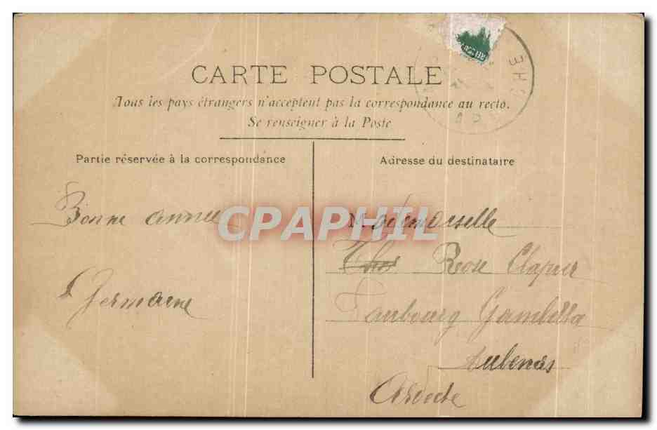 CPA Fantaisie Femme  — Rückseite