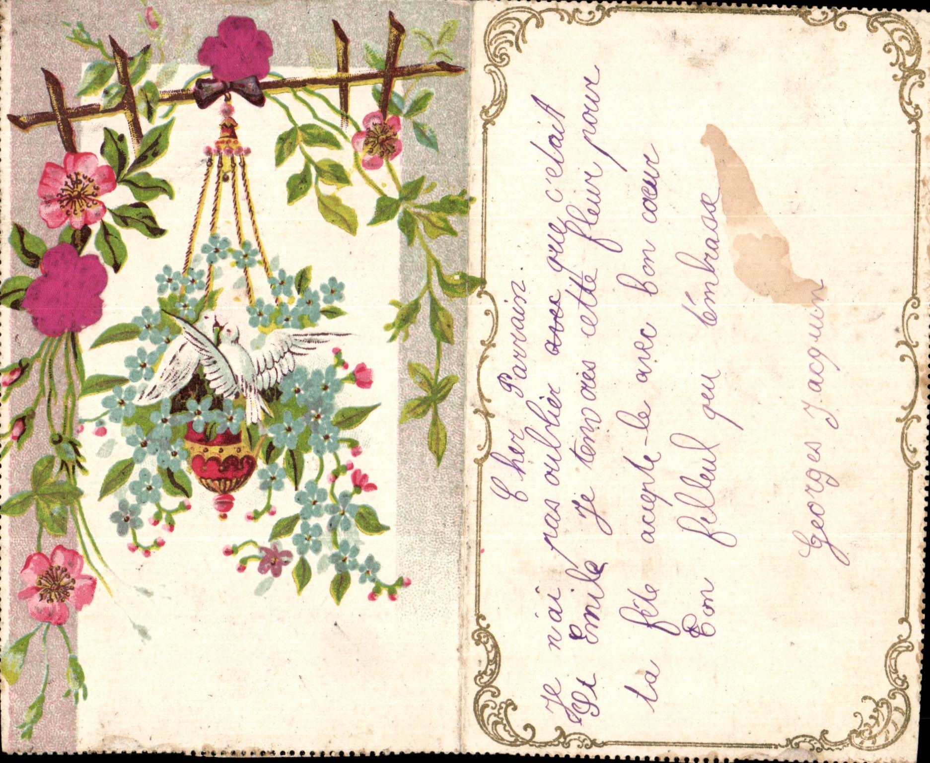 CPA Fantaisie Fleurs Colombes 