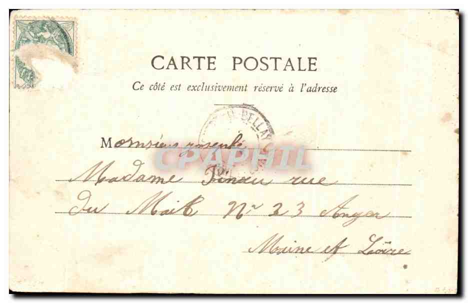 CPA Fantaisie Femme Les baisers Eventail — Rückseite