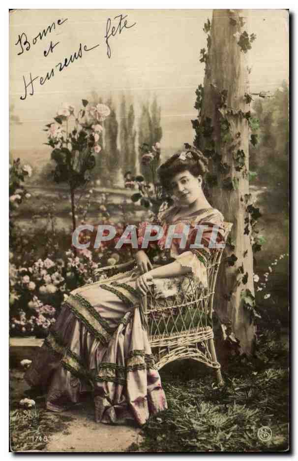 CPA Bonne Et Heureuse annee Fantaisie Femme 