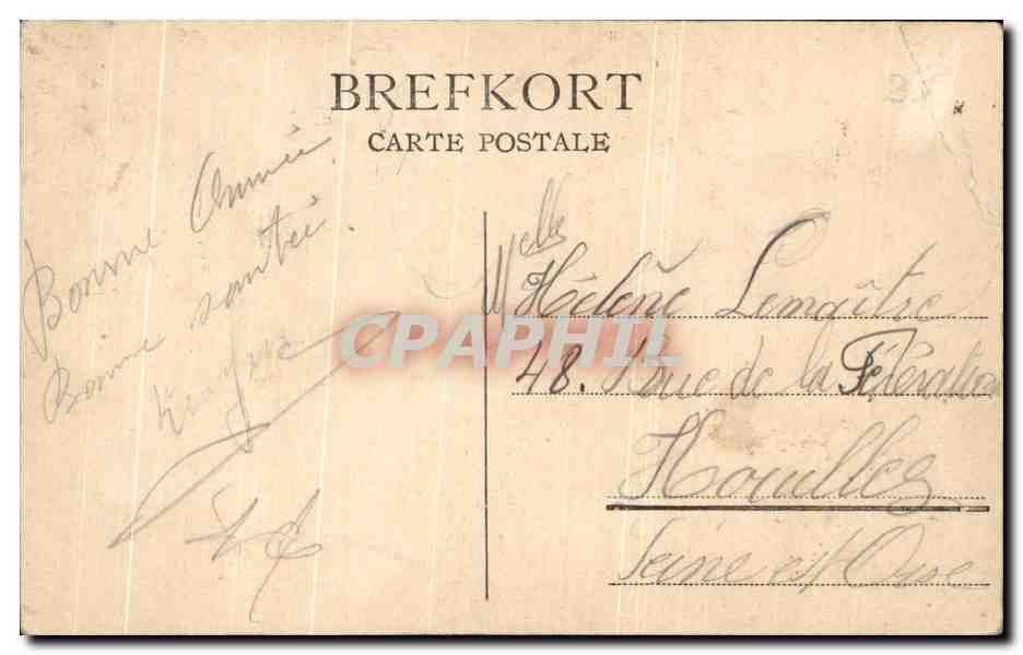 CPA Fantaisie Fleur Rose jaune — Rückseite