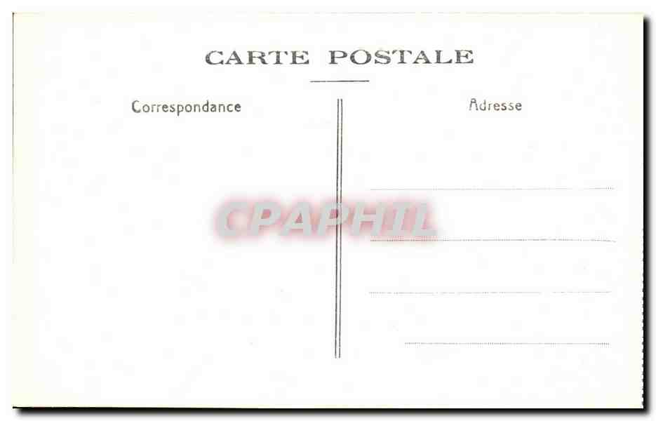 CPA Cathedrale De Reims Figure Sculptee Grand Portail — Verso