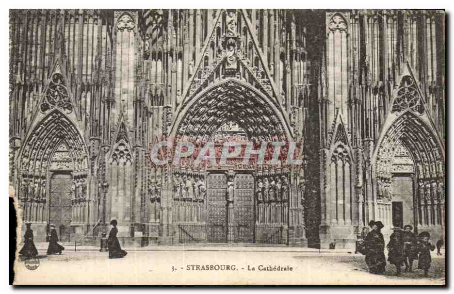 CPA Strasbourg La Cathedrale Enfants
