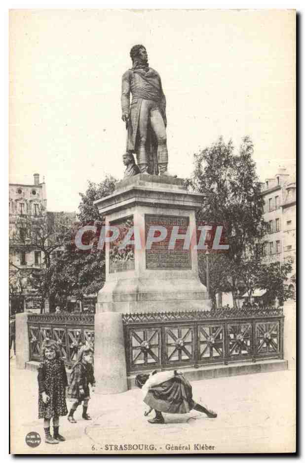 Strasbourg - Général Kléber - statue monumentale avec enfants