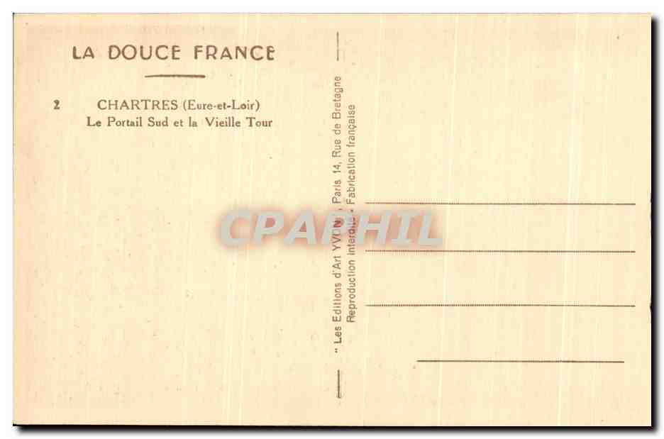 CPA Chartres Le Portail Sud et la Vieille Tour — Reverso