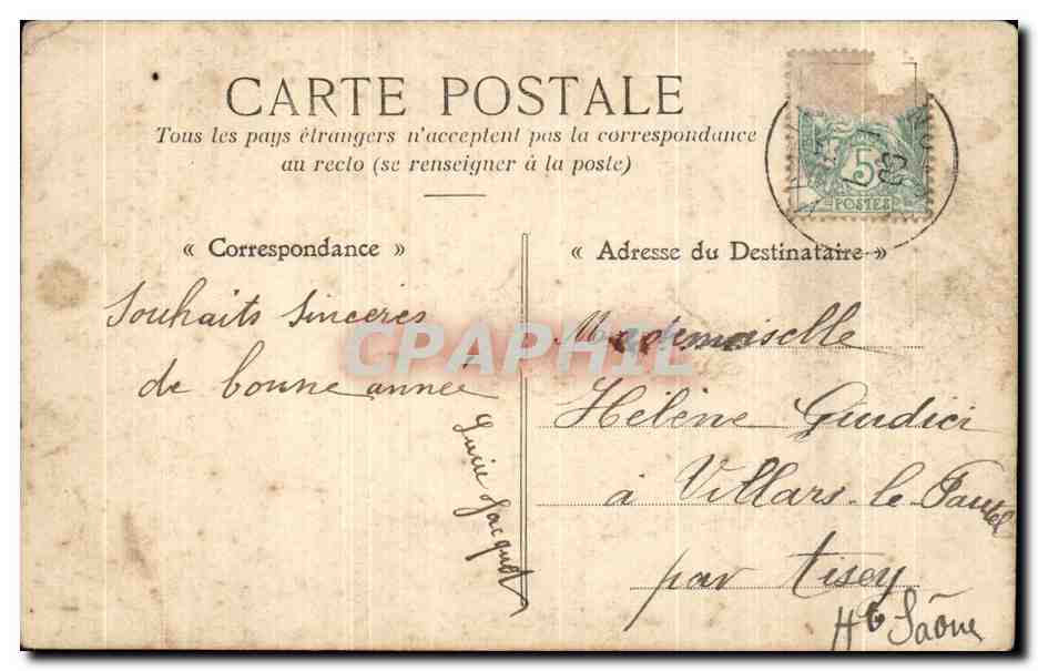 CPA Fantaisie Femme — Rückseite