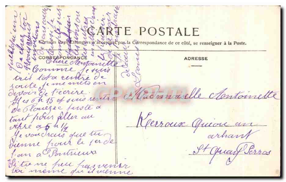 CPA Fantaisie Femme Enfant Petit Noel  — Rückseite