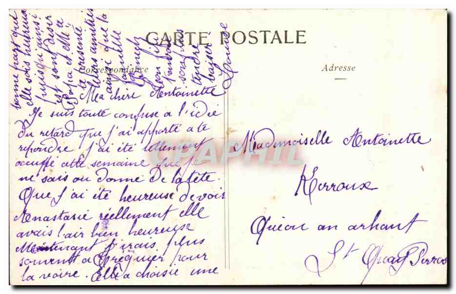 CPA Fantaisie Il pleur bergere Folklore  — Verso