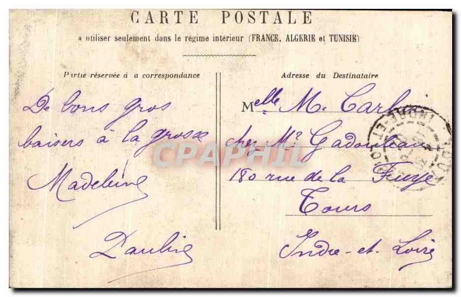 CPA Et Le General donne des dragees avec des larmes dans les yeux Militaria Ange  — Verso