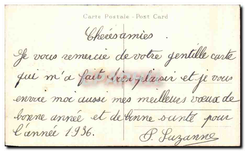CPA Fantaisie Enfant Chein Bonne Annee — Rückseite