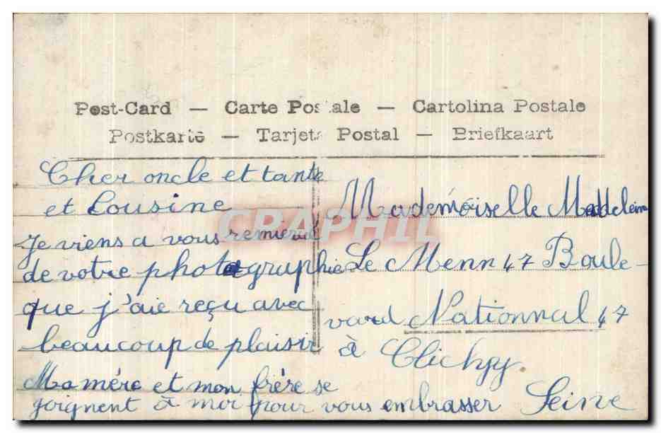 CPA Fantaisie Enfants — Rückseite