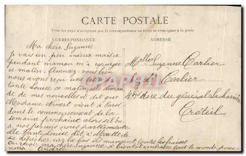 CPA Fantaisie Enfants — Rückseite
