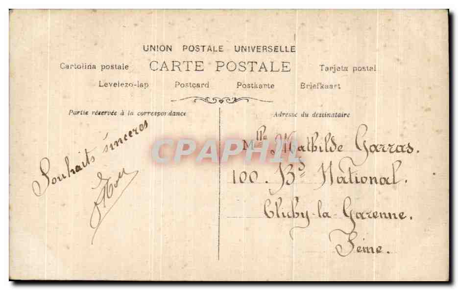 CPA Fantaisie Enfant Ange Bonne et Heureuse Annee — Rückseite