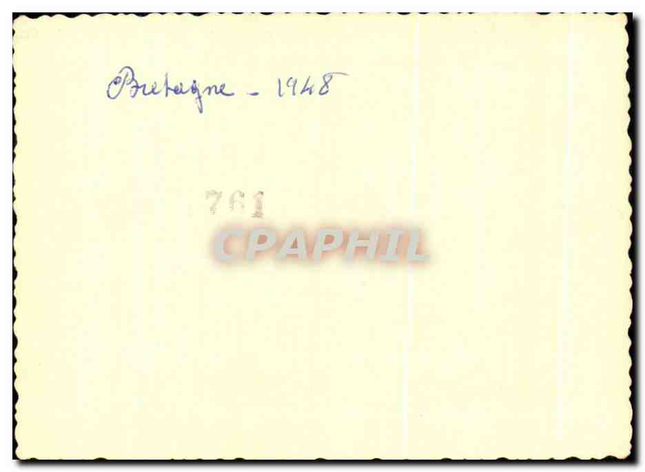 PHOTO Bretagne 1948 Calvaire  — Rückseite
