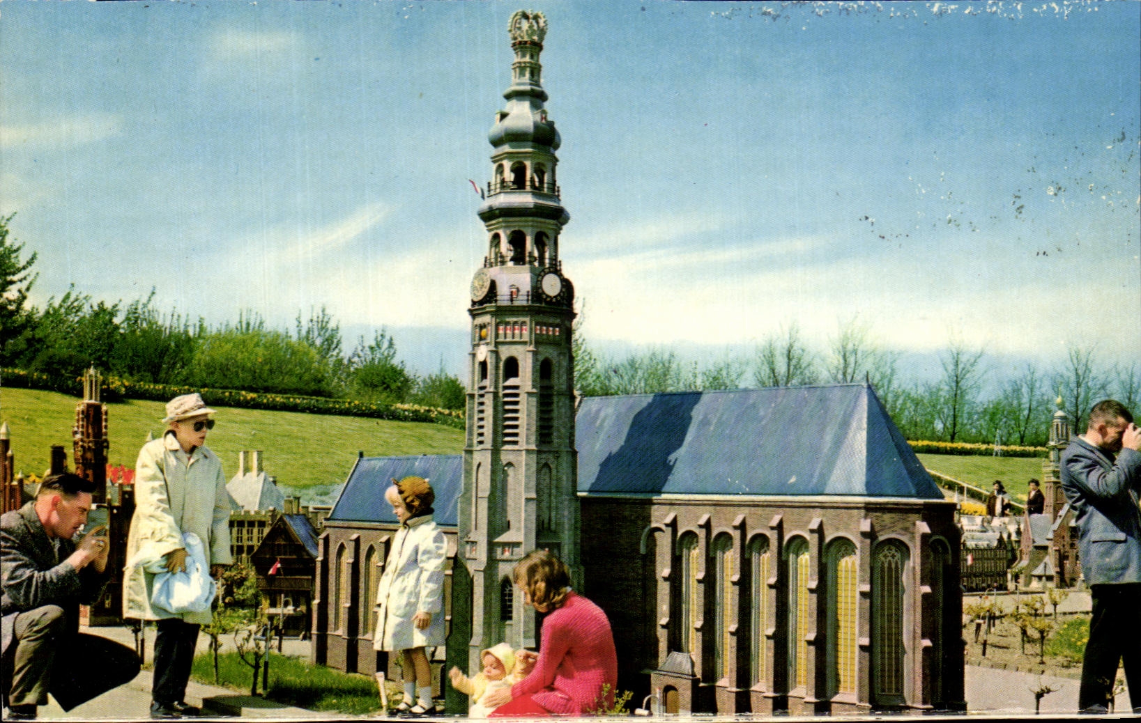 CPA Miniatuurstad Madurodam Den Haag Grote Kerk met Lange Jan 