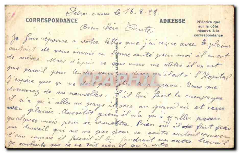 CPA Peiracava La Chaine Des Alpes Vue Du Camp Romain — Verso