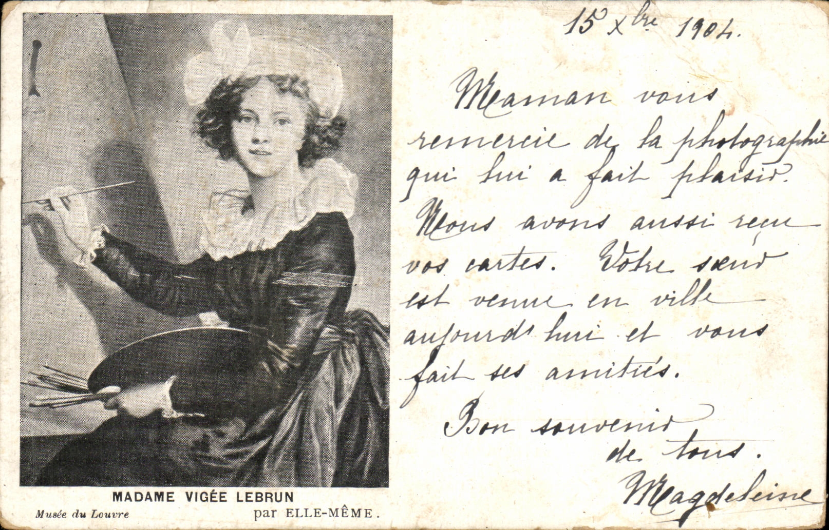 CPA Madame Vigee Lebrun Par Elle Meme Musee du Louvre Paris 