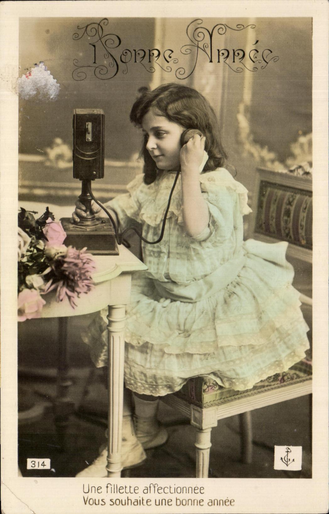 CPA Fantaisie Enfant Telephone 
