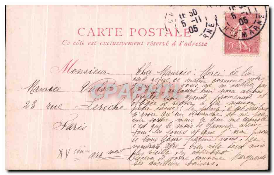 CPA Fantaisie Femme — Rückseite