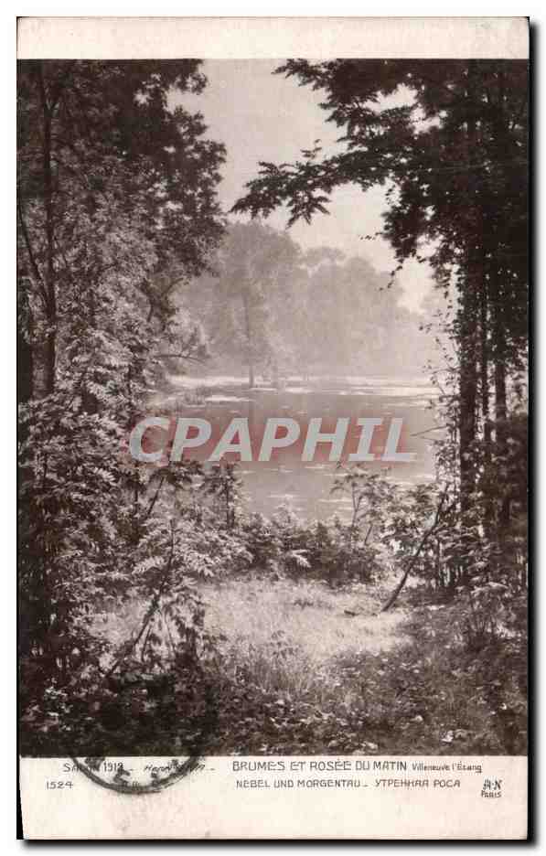 CPA Brumes Et Rosee Du Matin Henri Biva Villeneuve l'etang