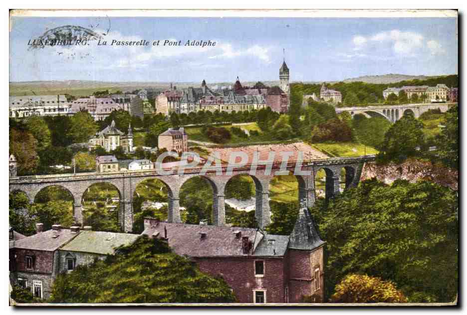 CPA Luxembourg La Passerelle Et Pont Adolphe