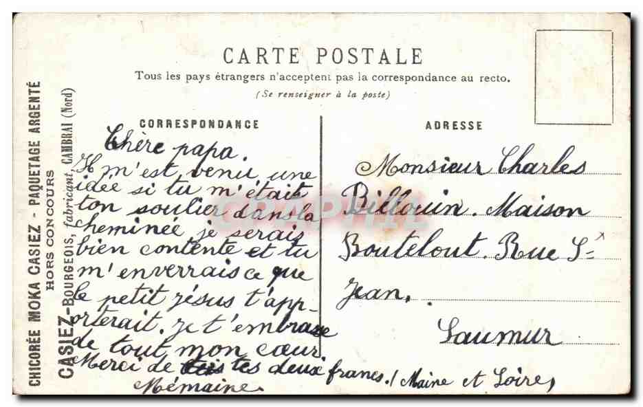 CPA Pensees Violettes Fantaisie Fleurs  — Rückseite