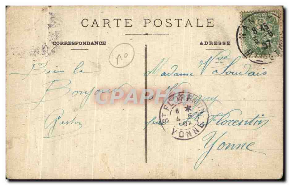 CPA L'echelle De la Classe Militaria — Verso