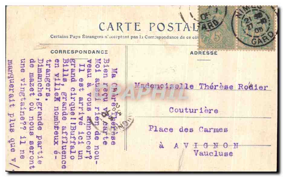 CPA Fantaisie Femme Montapllier Danseuses  — Verso