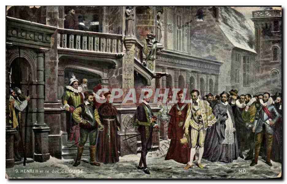 CPA Henri III et le duc de Guise