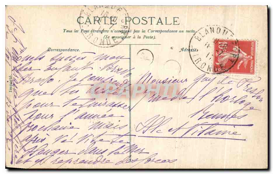 CPA Henri III et le duc de Guise — Verso