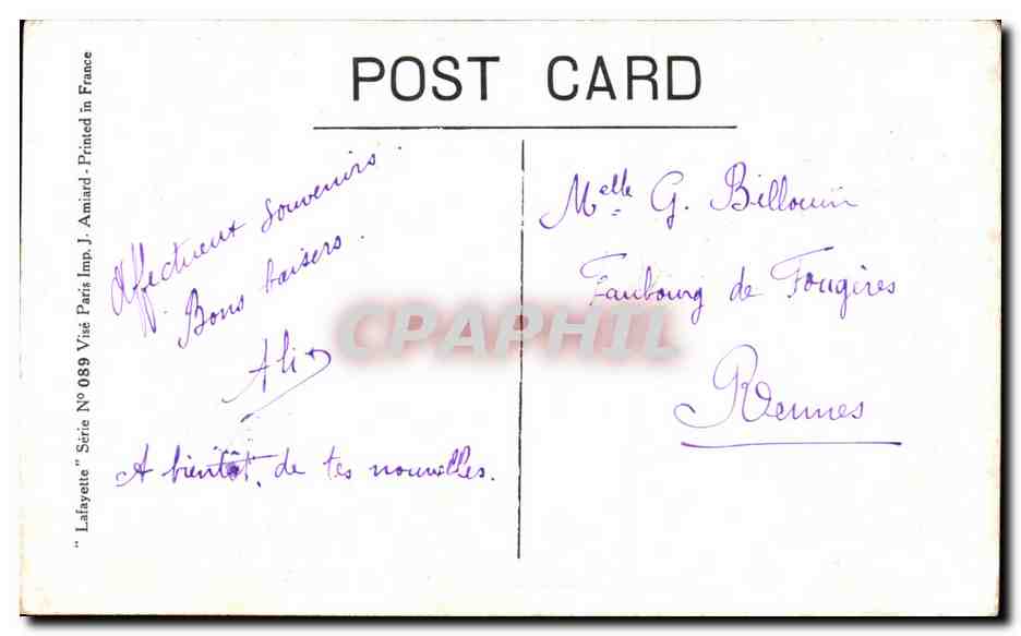 CPA Le depart du permissionnaire The return to duty Militaria Train  — Rückseite