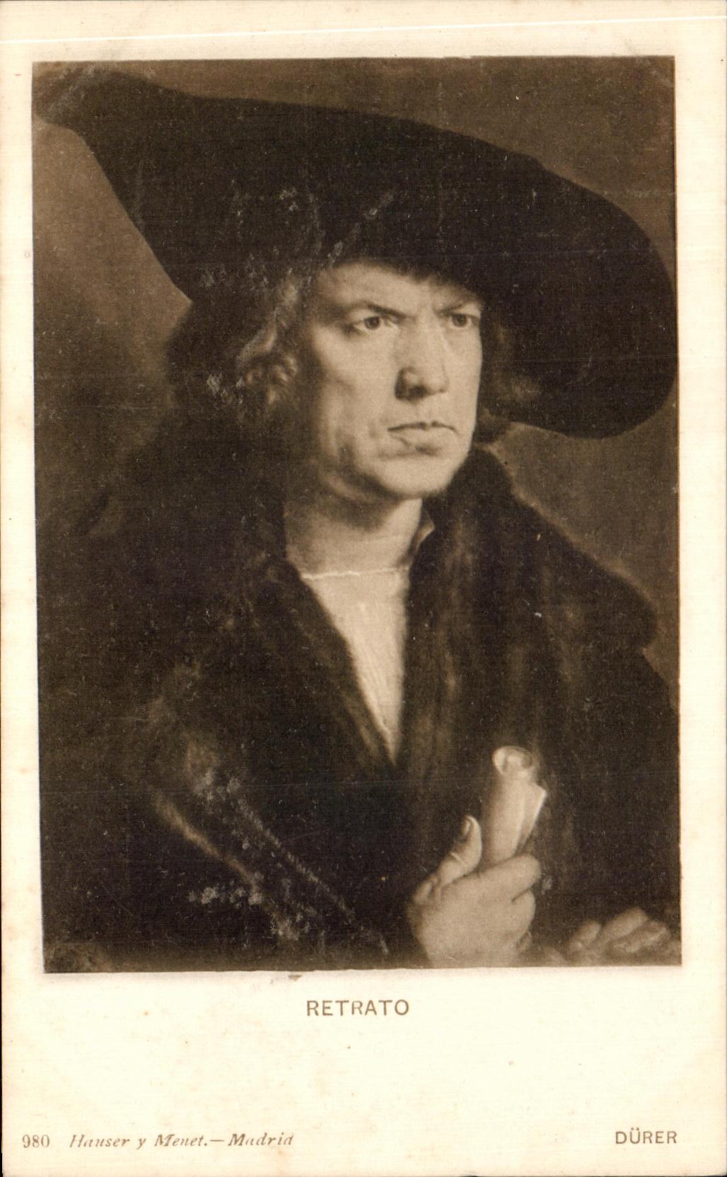 CPA Retrato Madrid Durer
