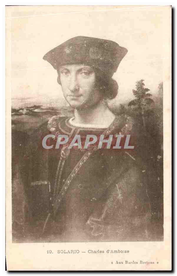 CPA Solario Charles d'Amboise Aux Bardes Bretons